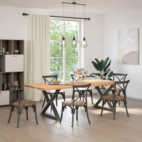 NOGI DO STOŁU JADALNEGO 2 SZT. BIAŁE 90X(72-73,3)CM STAL