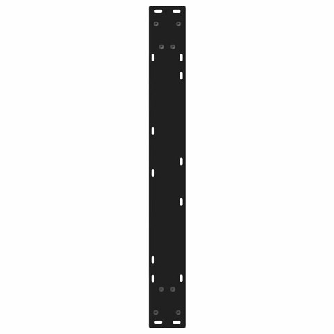 NOGI DO STOŁU JADALNEGO 2 SZT. CZARNE 80X(72-73,3)CM STAL
