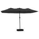 PODWÓJNY PARASOL OGRODOWY CZARNY 449X265CM