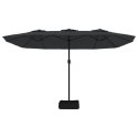 PODWÓJNY PARASOL OGRODOWY CZARNY 449X265CM