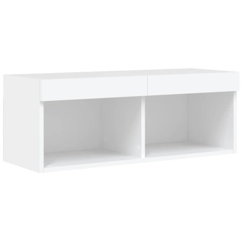 6-CZĘŚCIOWY ZESTAW MEBLI TV Z LED BIAŁY