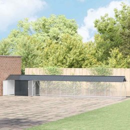 VidaXL Klatka dla ptaków z przechowywaniem Antracyt 844 x 103 x 142 cm