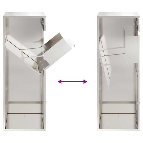 SKRZYNKA WRZUTNIA NA PACZKI BOXPACZKOWY SREBRNY STAL 47,5X38X59CM ZAMYKANA