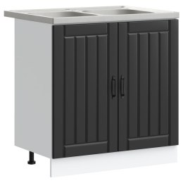 SZAFKA POD ZLEW LUCCA 2 PCS CZARNY MATERIAŁ DREWNOPOCHODNY