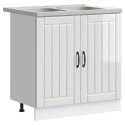 SZAFKA POD ZLEW Z DRZWIAMI LUCCA 2 PCS WYSOKI POŁYSK BIAŁY