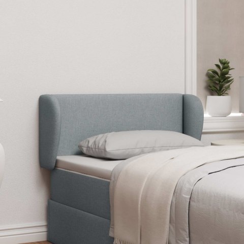 UCHO GŁOWY JASNOSZARY 40X23X6CM TKANINA