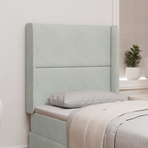 UCHO GŁOWY JASNOSZARY 80X16X4CM AKSAMIT