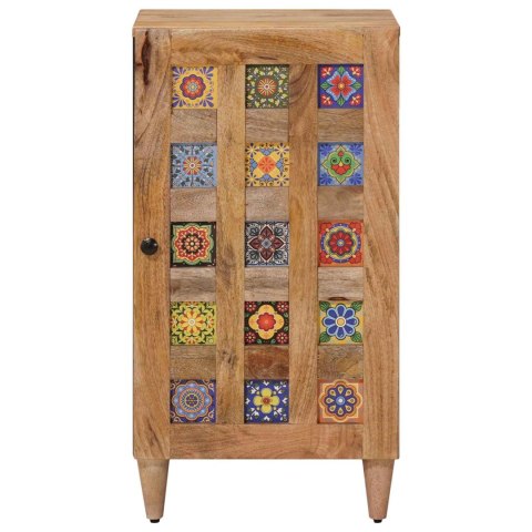 BUFET Z DRZWIAMI NATURALNY 40X33,5X75CM DREWNO Z MANGO