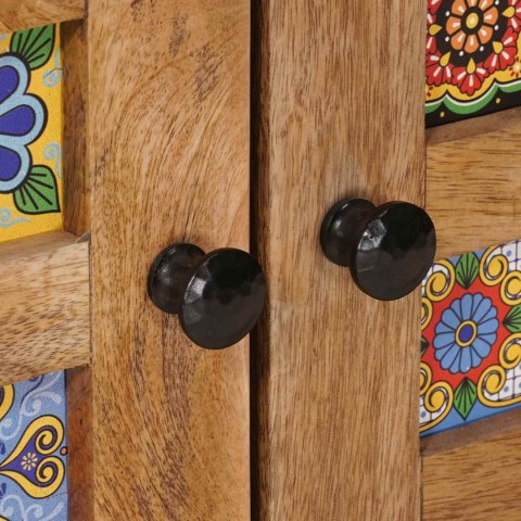 BUFET Z DRZWIAMI NATURALNY 60X33,5X75CM DREWNO Z MANGO