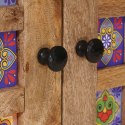 BUFET Z DRZWIAMI NATURALNY 60X33,5X75CM DREWNO Z MANGO