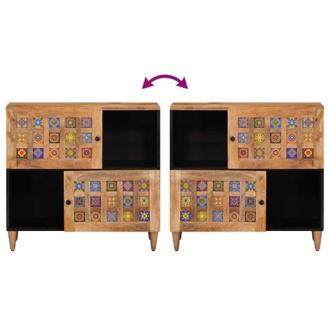 BUFET Z DRZWIAMI NATURALNY 80X33,5X75CM DREWNO Z MANGO