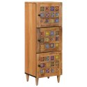 HIGHBOARD Z DRZWIAMI NATURALNY 40X33X110CM DREWNO Z MANGO