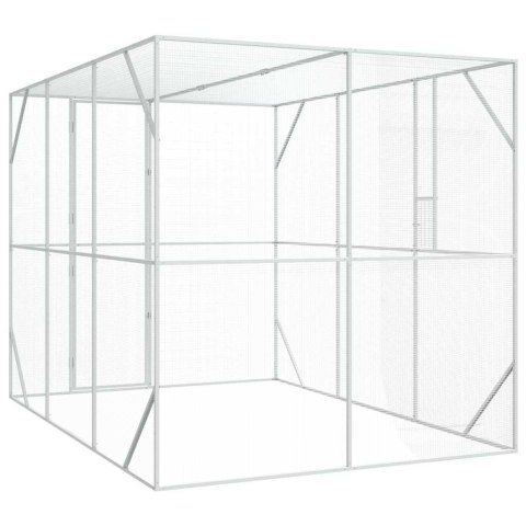 KLATKA DLA PTAKÓW Z PRZECHOWYWANIEM ANTRACYT 210X304X213CM