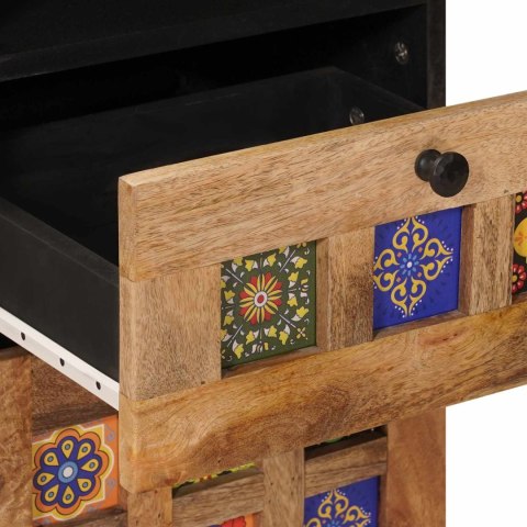 SZAFKA ŁAZIENKOWA NATURALNY 38X33X160CM DREWNO Z MANGO