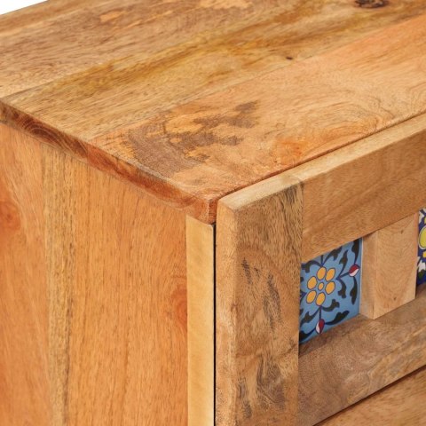 SZAFKA NOCNA NATURALNY 40X33,5X46CM DREWNO Z MANGO