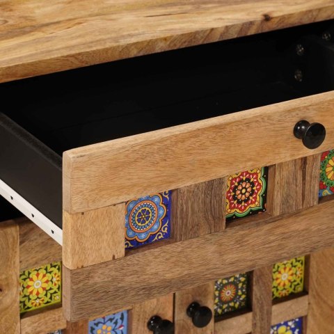 SZAFKA NOCNA NATURALNY 50X33X60CM DREWNO Z MANGO