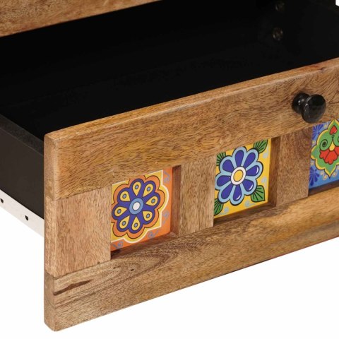 SZAFKA NOCNA NATURALNY 50X33X62CM DREWNO Z MANGO