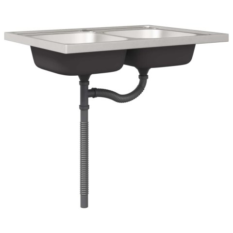 SZAFKA POD ZLEW PORTO 2 PCS SZARY MATERIAŁ DREWNOPOCHODNY