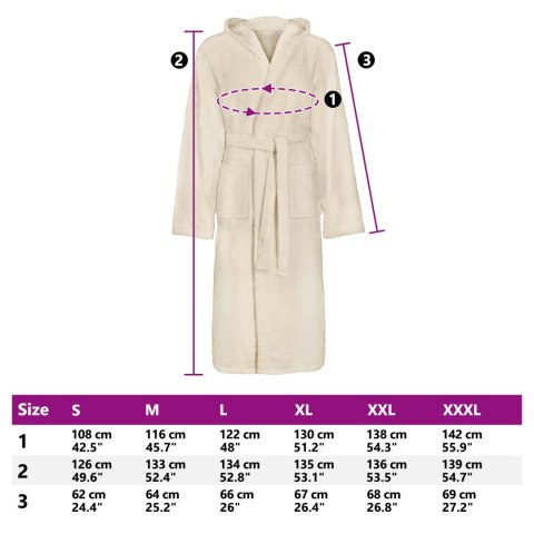 SZLAFROK KINN KREMOWY XXXL BAWEŁNA