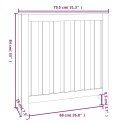 OSŁONA GRZEJNIKA 79,5X19X84CM LITE DREWNO SOSNOWE