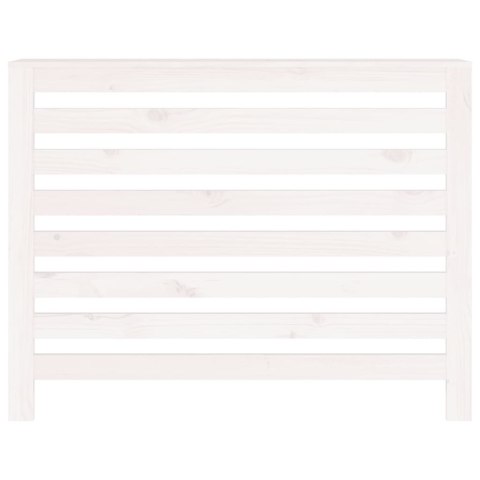 OSŁONA GRZEJNIKA BIAŁA 108,5X19X84CM LITE DREWNO SOSNOWE