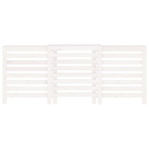 OSŁONA GRZEJNIKA BIAŁA 210X21X85CM LITE DREWNO SOSNOWE