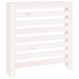 OSŁONA GRZEJNIKA BIAŁA 79,5X19X84CM LITE DREWNO SOSNOWE