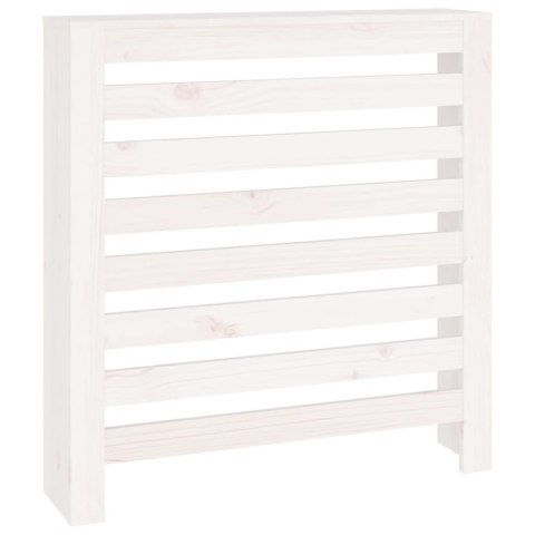 OSŁONA GRZEJNIKA BIAŁA 79,5X19X84CM LITE DREWNO SOSNOWE