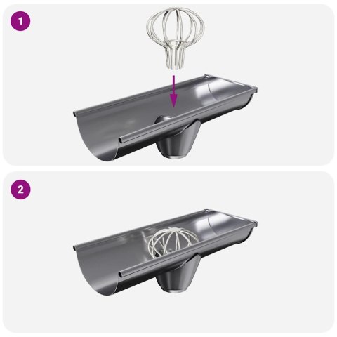 OSŁONA NA LIŚCIE RYNNY 2 PCS SREBRNY 50 MM STAL NIERDZEWNA