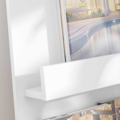 REGAŁ NA GAZETY BIAŁY 51X11X102CM MATERIAŁ DREWNOPOCHODNY