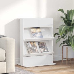 REGAŁ NA GAZETY BIAŁY 70X41X96CM MATERIAŁ DREWNOPOCHODNY