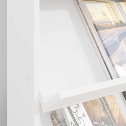 REGAŁ NA GAZETY BIAŁY 70X41X96CM MATERIAŁ DREWNOPOCHODNY