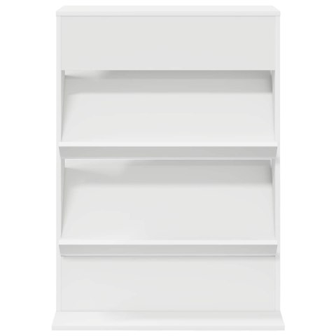 REGAŁ NA GAZETY BIAŁY 70X41X96CM MATERIAŁ DREWNOPOCHODNY