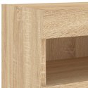 ŚCIENNA SZAFKA TV Z LED DĄB SONOMA 80X30X40CM