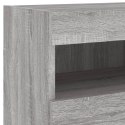 ŚCIENNA SZAFKA TV Z LED SZARY DĄB SONOMA 40X30X40CM
