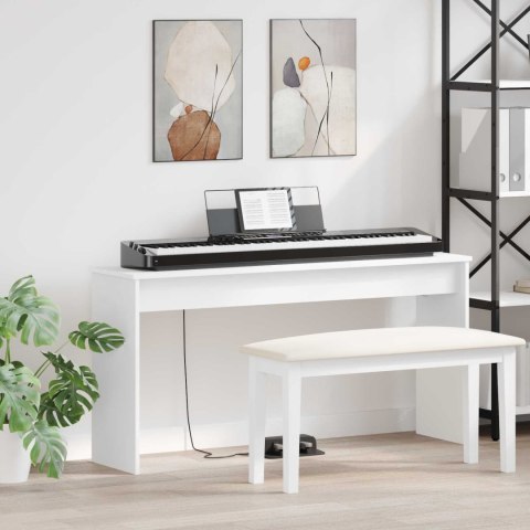 STOJAK NA KEYBOARD BIAŁY 130X32X64CM