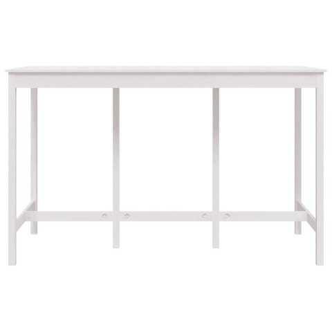 STOLIK BAROWY BIAŁY 180X80X110CM LITE DREWNO SOSNOWE