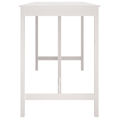 STOLIK BAROWY BIAŁY 180X80X110CM LITE DREWNO SOSNOWE