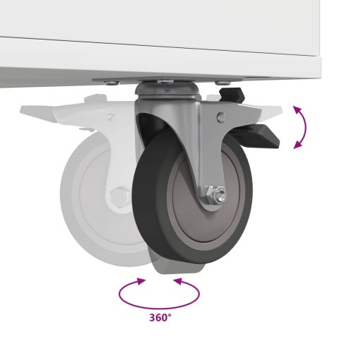 SZAFKA GOLFOWA Z KOŁEM GŁADKI BIAŁY 65X45X98CM
