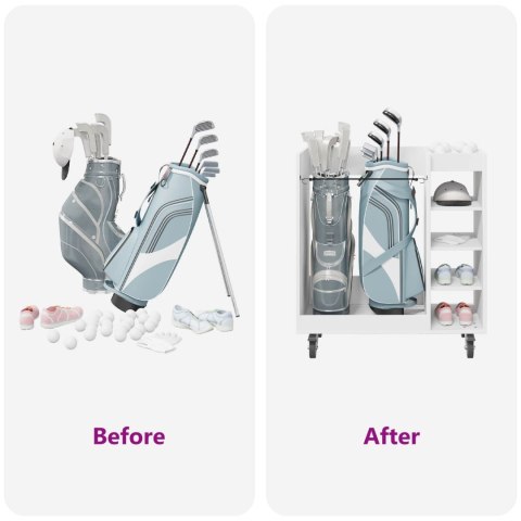 SZAFKA GOLFOWA Z KOŁEM GŁADKI BIAŁY 90X45X98CM