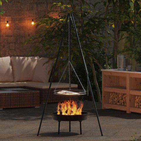 TRIPOD NA OGNISKO 3 PCS CZARNY STAL