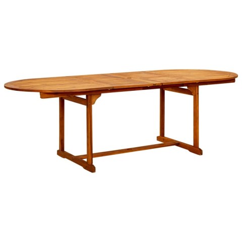 9-CZĘŚCIOWY ZESTAW MEBLI OGRODOWYCH LITE DREWNO AKACJOWE STÓŁ 160-240CM 8 KRZESEŁ