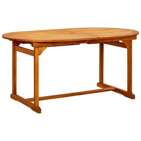 9-CZĘŚCIOWY ZESTAW MEBLI OGRODOWYCH LITE DREWNO AKACJOWE STÓŁ 160-240CM 8 KRZESEŁ