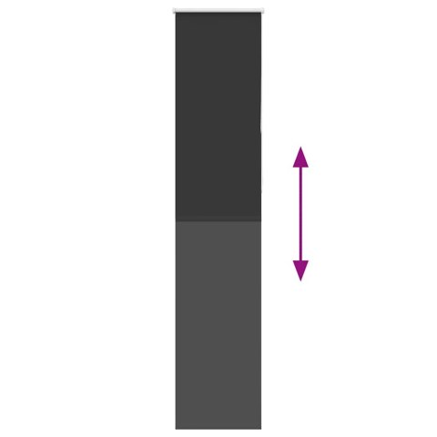 ROLETA ZACIEMNIAJĄCA CZARNY 50X210CM SZEROKOŚĆ TKANINY 45,7CM