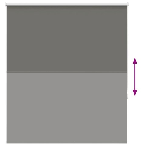 ROLETA ZACIEMNIAJĄCA SZARA 130X150CM SZEROKOŚĆ TKANINY 126,6CM
