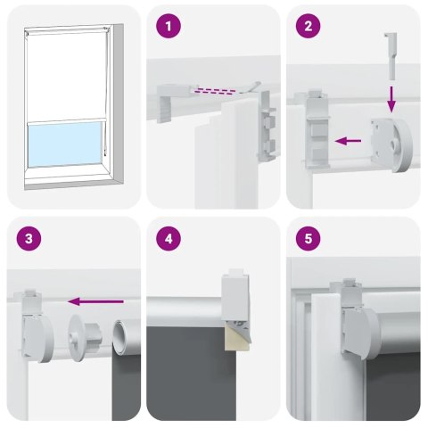 ROLETA ZACIEMNIAJĄCA SZARA 135X175CM SZEROKOŚĆ TKANINY 131,6CM