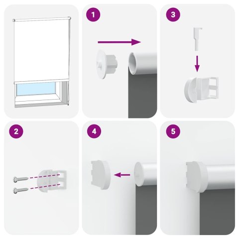 ROLETA ZACIEMNIAJĄCA SZARA 150X130CM SZEROKOŚĆ TKANINY 146,6CM