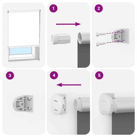 ROLETA ZACIEMNIAJĄCA SZARA 40X175CM SZEROKOŚĆ TKANINY 35,7CM