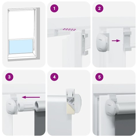 ROLETA ZACIEMNIAJĄCA SZARA 80X210CM SZEROKOŚĆ TKANINY 75,7CM