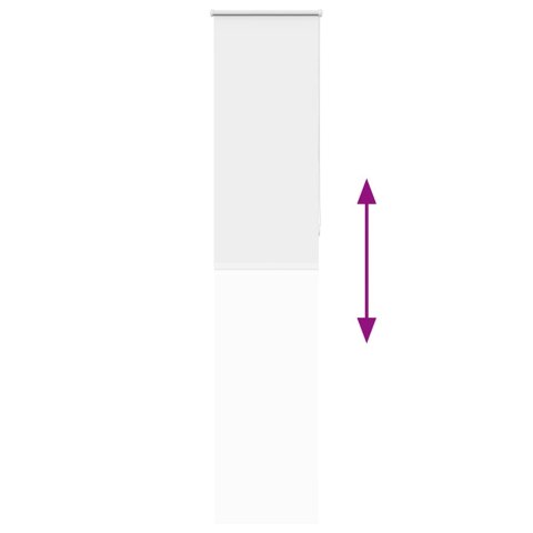 ROLETA ZACIEMNIAJĄCA BIAŁA 50X210CM SZEROKOŚĆ TKANINY 45,7CM